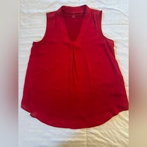 Worthington Vivid Red Sleeveless Blouse